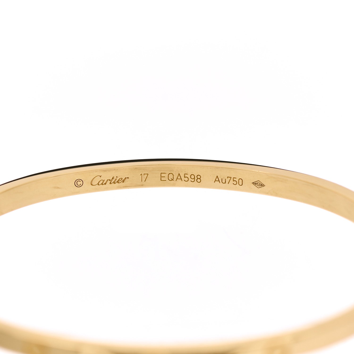 Cartier 18K Yellow Gold Small LOVE Bracelet 17 4 of 5