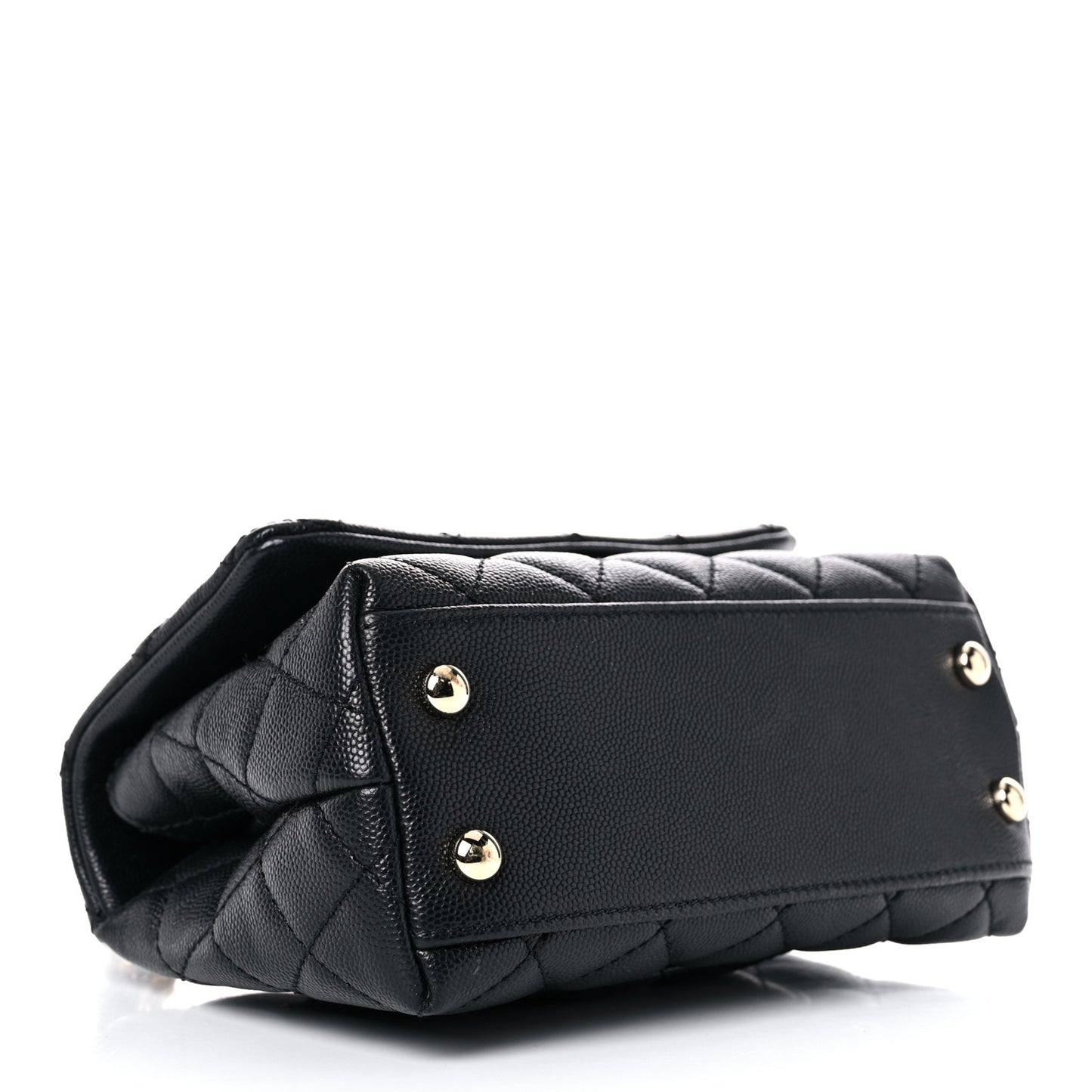 Caviar Quilted Extra Mini Coco Handle Flap Black