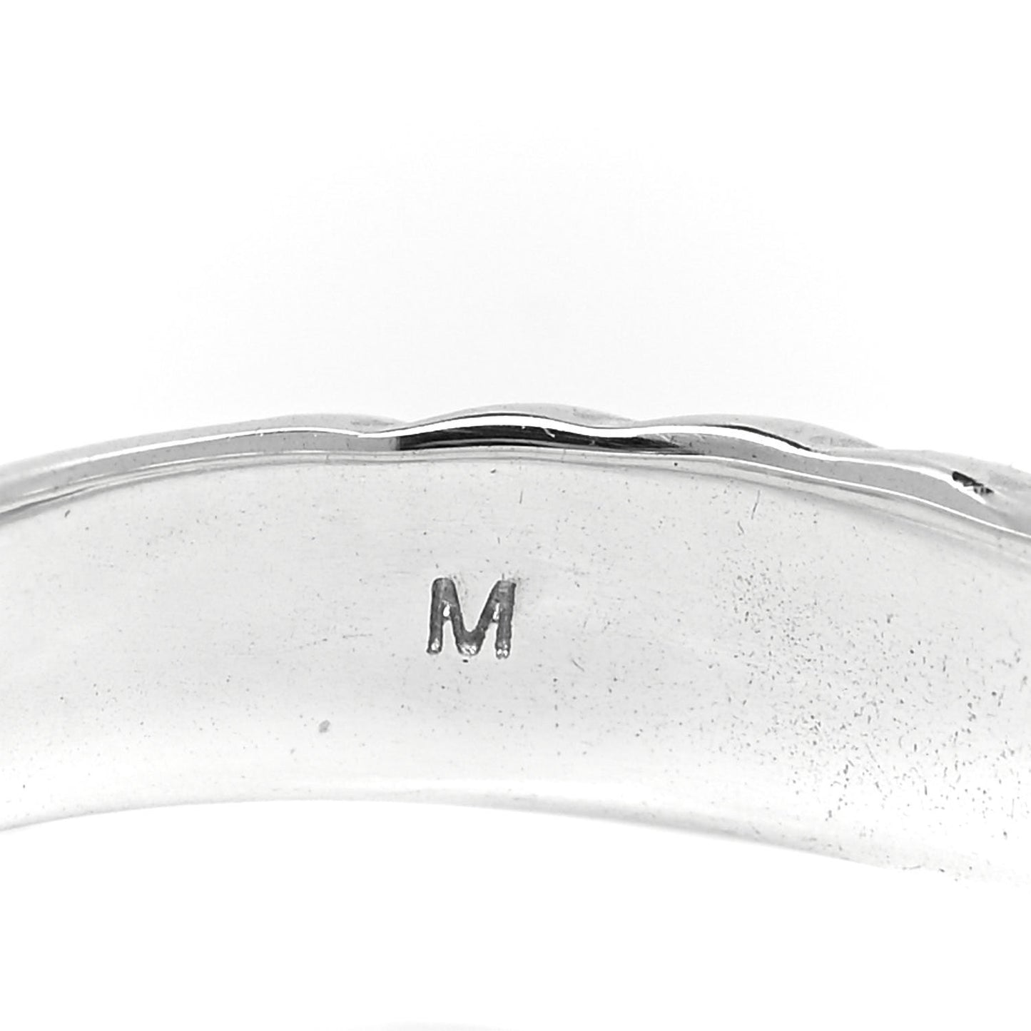 Sterling Silver Diamond 5mm Crossover Ring 54 7