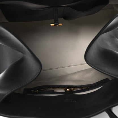 The Row Polished Saddle Calfskin Soft Margaux 15 Black 5 of 10