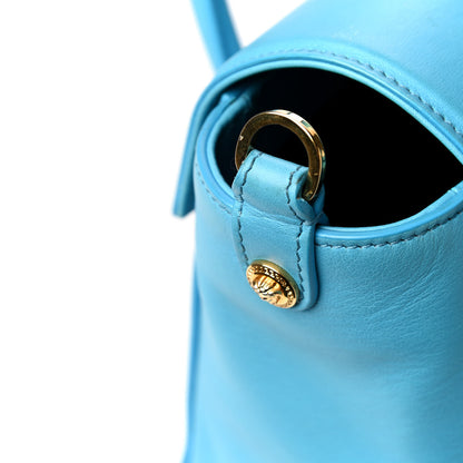 Versace Calfskin Small Day Bag Blue 20 of 22