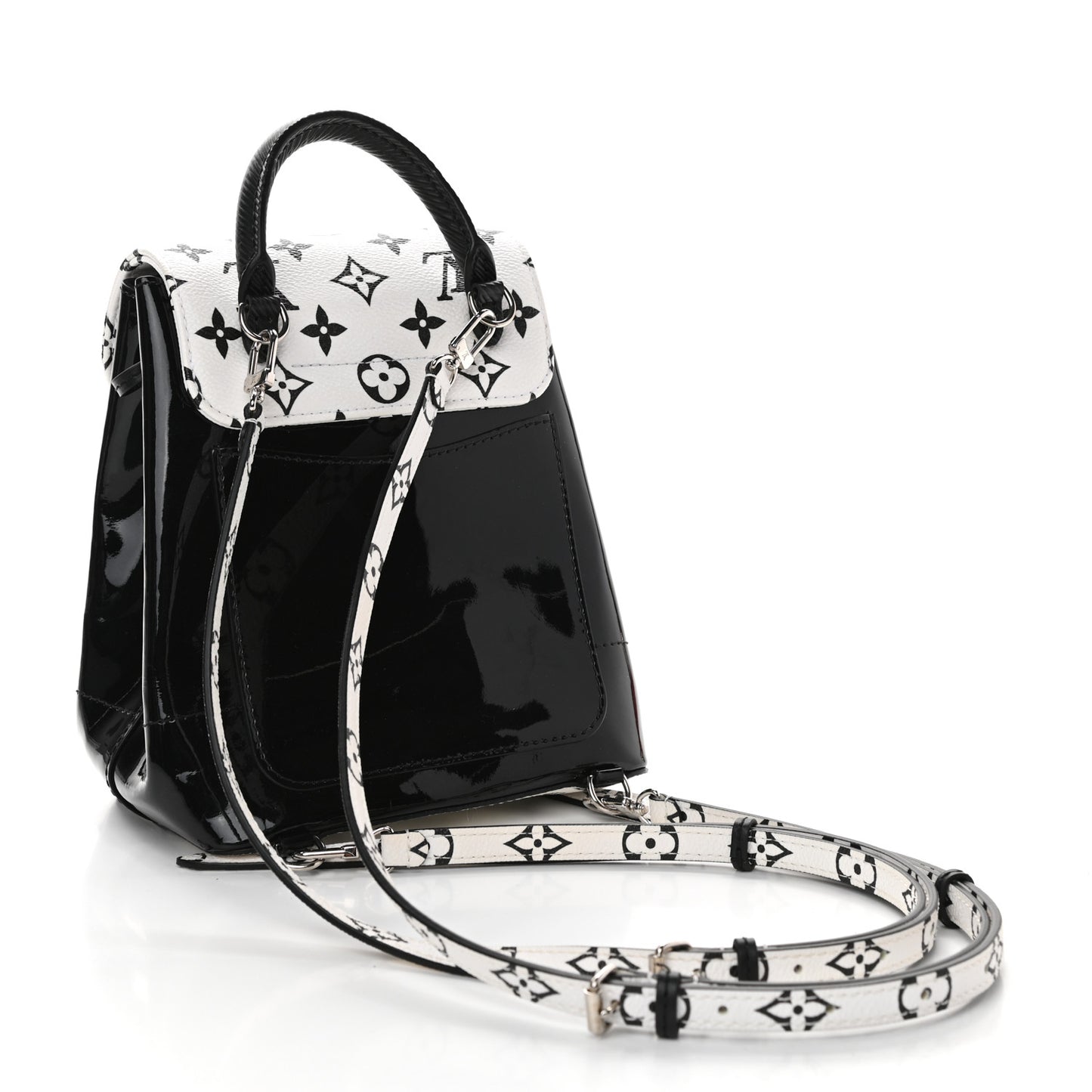 Patent Monogram Hot Springs Backpack Black White