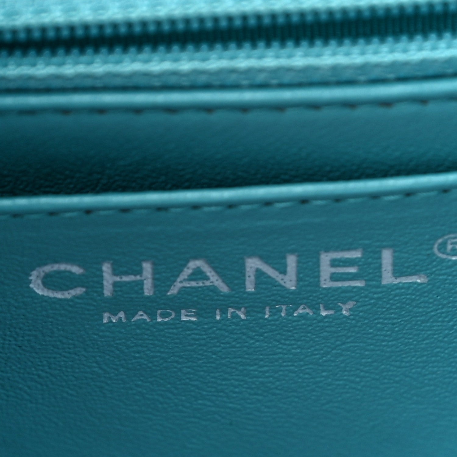 Chanel Lambskin Quilted Mini Square Flap Turquoise 6 of 14