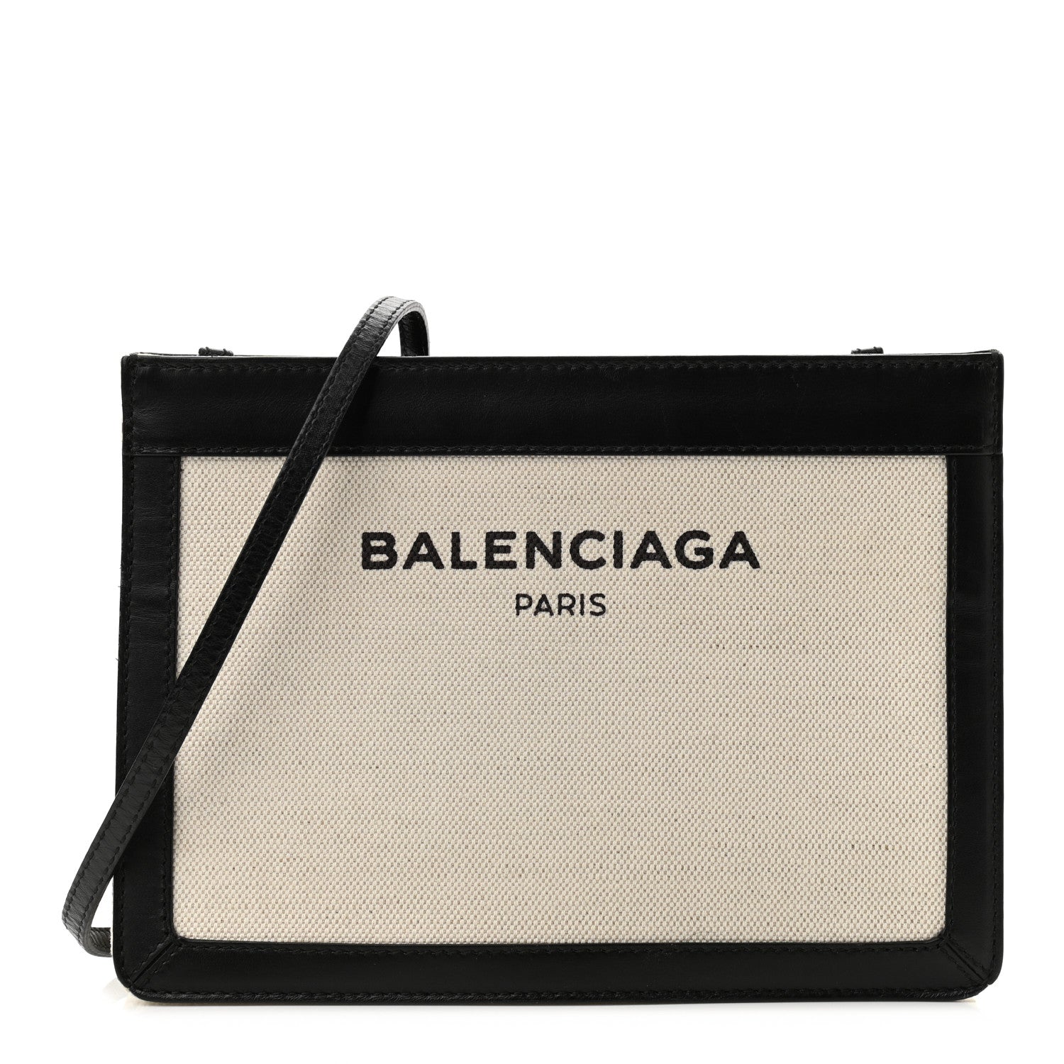 Balenciaga Cotton Canvas Pochette Crossbody Bag Black 1 of 12
