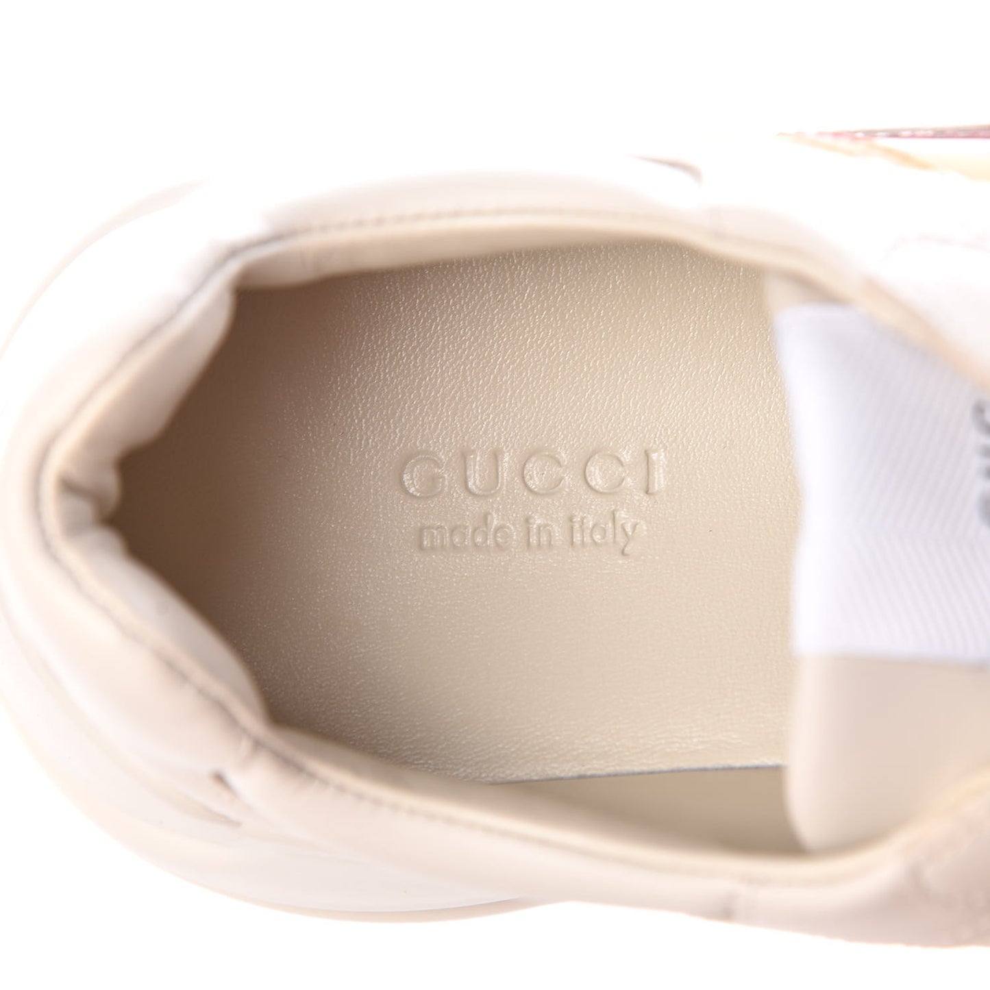 Calfskin Interlocking G Heart Rhyton Sneakers 39.5 Mystic White