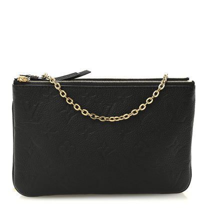 Louis Vuitton Empreinte Double Zip Pochette Black 1 of 10