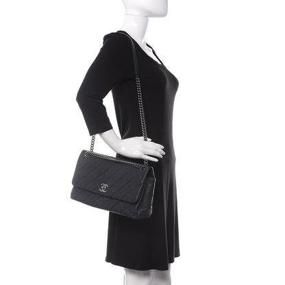 Chanel Iridescent Caviar Quilted Medium Lady Pearly Flap Navy Blue 2 of 11