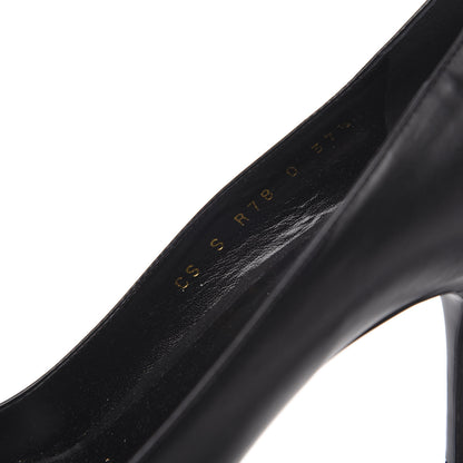 Valentino Garavani Calfskin Vlogo Signature 80mm Pumps 37.5 Black 8 of 8