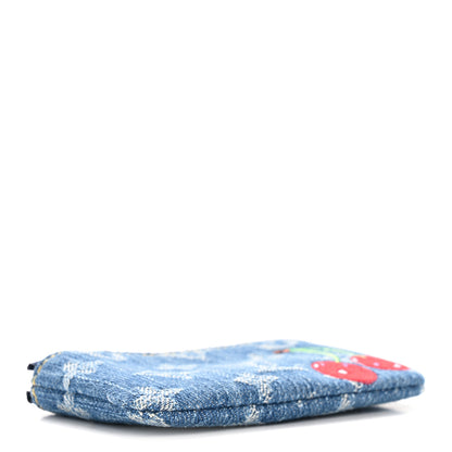 Louis Vuitton LV X TM Monogram Denim Cerises Key Pouch Blue 4 of 7