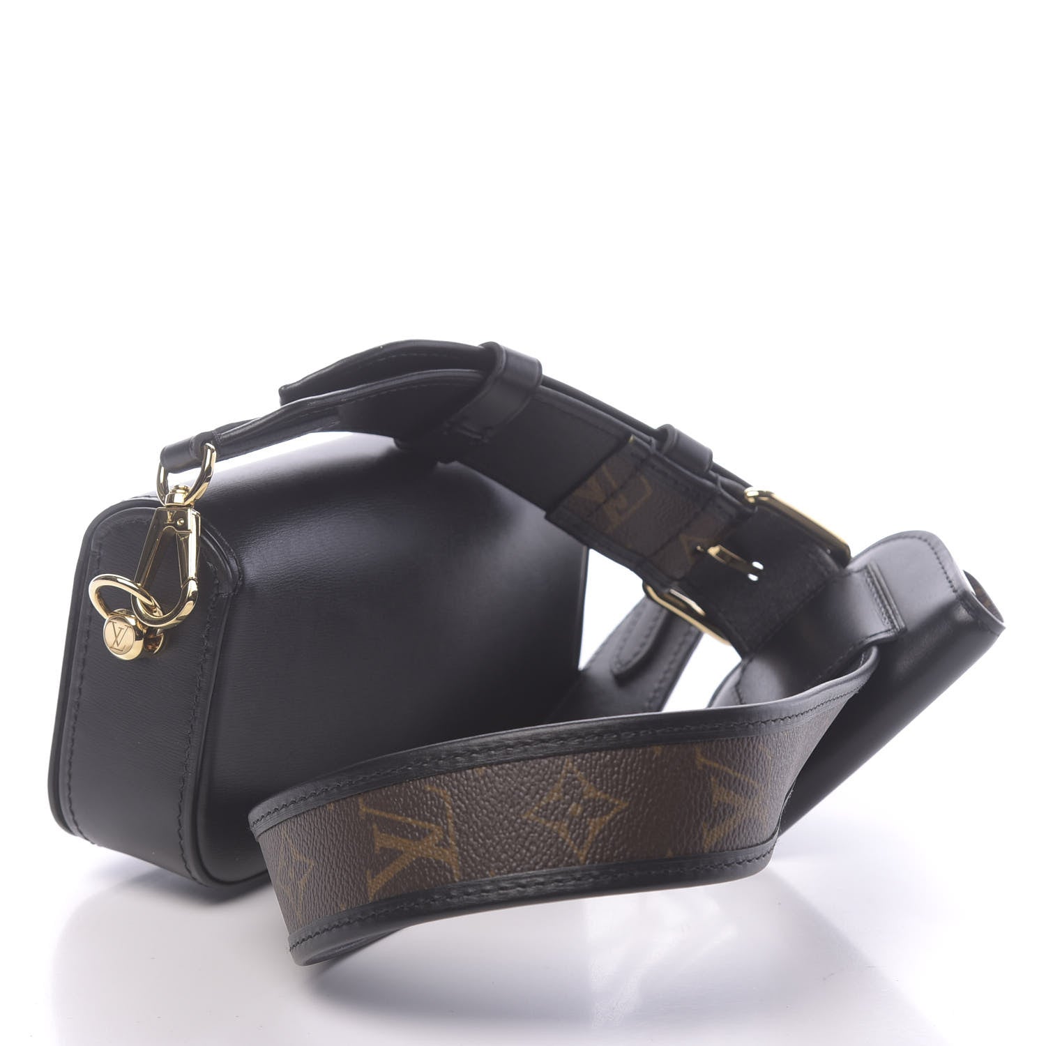 Louis Vuitton Calfskin Monogram Officier Pouch Black 3 of 9