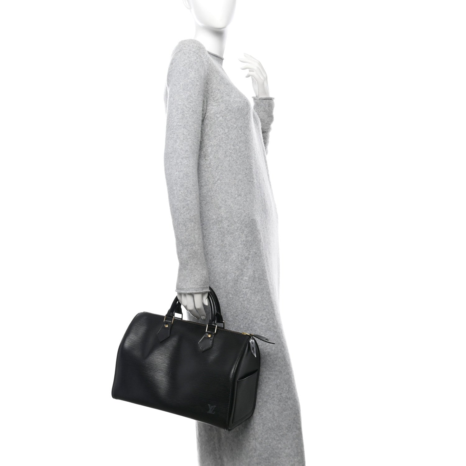 Louis Vuitton Epi Speedy 30 Black 2 of 12