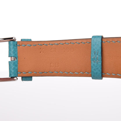 Hermes Epsom 38mm Apple Watch Double Tour Band Bleu Paon 2 of 9
