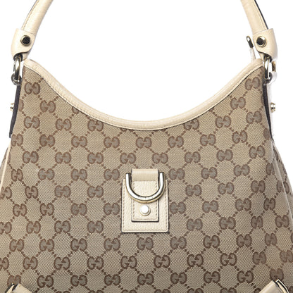 Gucci Monogram Medium Abbey D Ring Hobo Off White 8 of 10