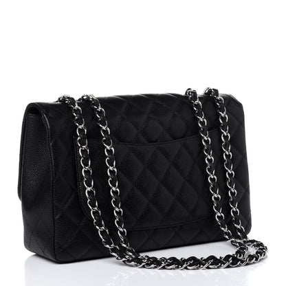 Chanel Caviar Quilted Jumbo Single Flap Black 3 of 11
