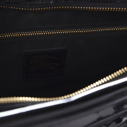 Burberry Patent Quilted Mini Manor Tote Black 8 of 9