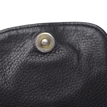 Gucci Pebbled Calfskin Small 1973 Chain Shoulder Bag Black 10 of 12