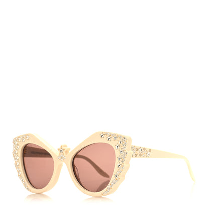 Gucci Acetate Crystal Sunglasses GG1095S Ivory 1 of 7