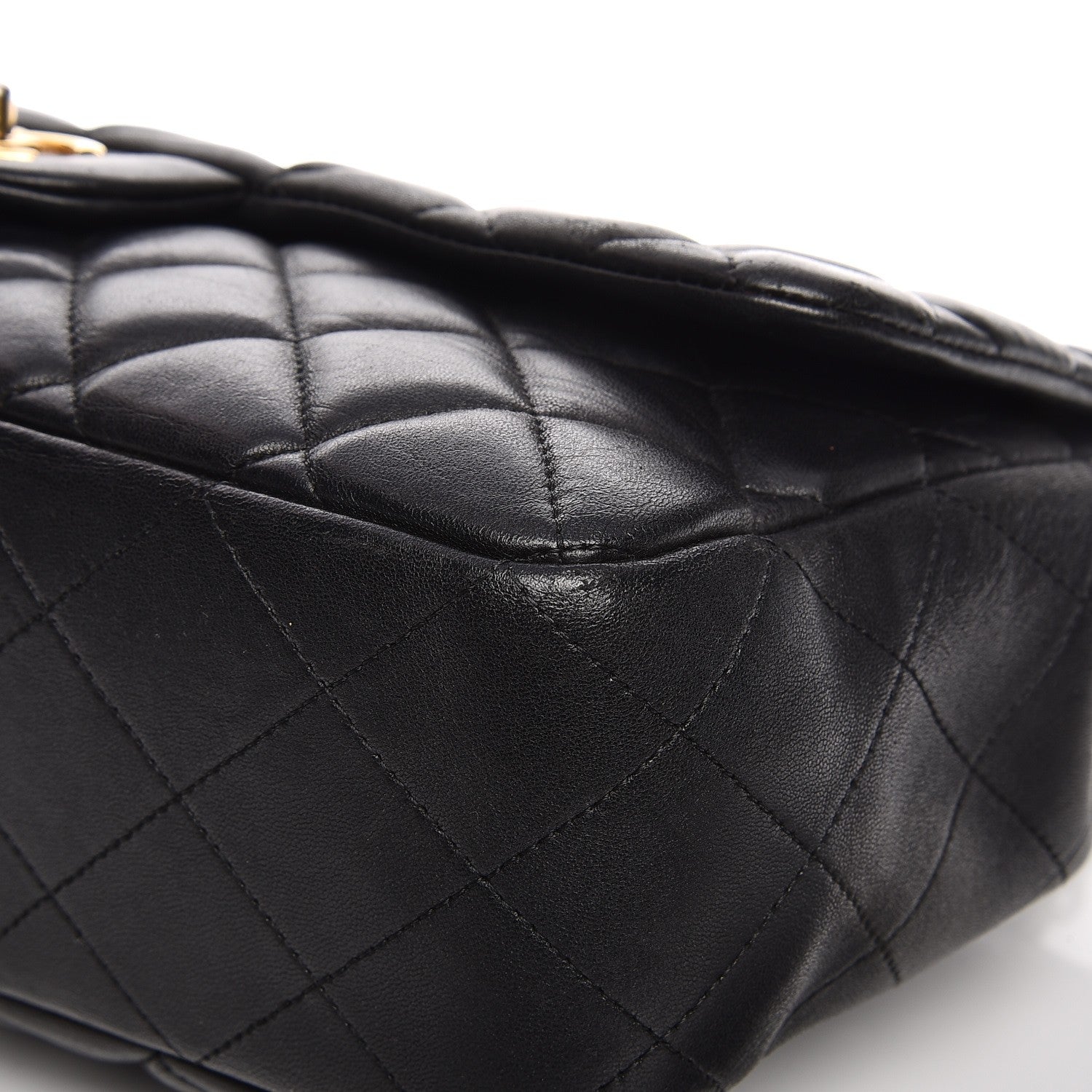 Chanel Lambskin Quilted Jumbo Single Flap Black 14 of 15