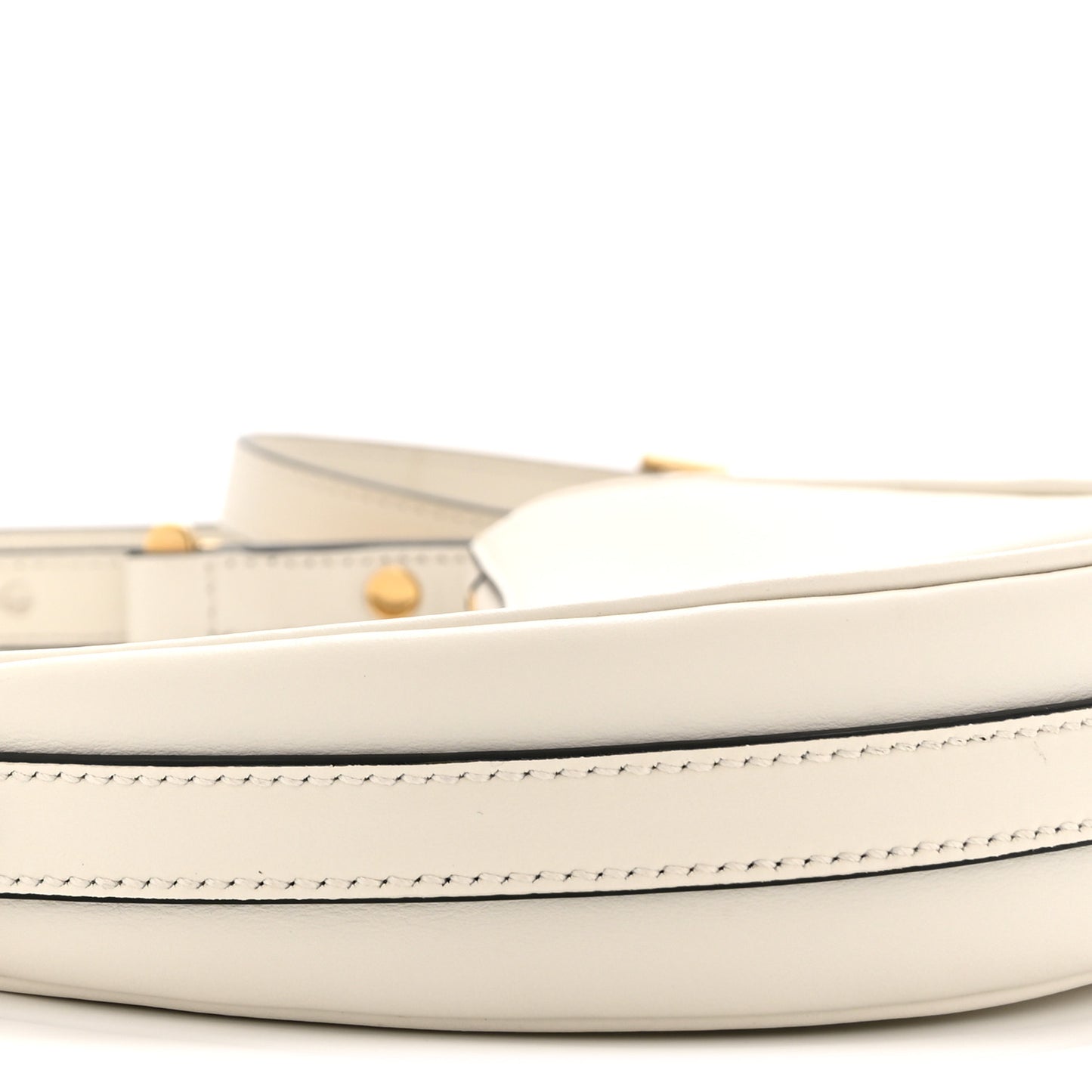 Soft Calfskin Mini Arque Shoulder Bag White
