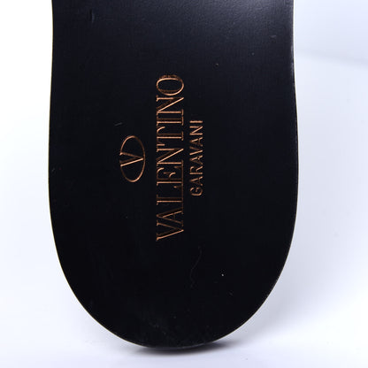 Valentino Garavani PVC Transparent Vlogo Flat Slide Sandals 35 Black 10 of 13