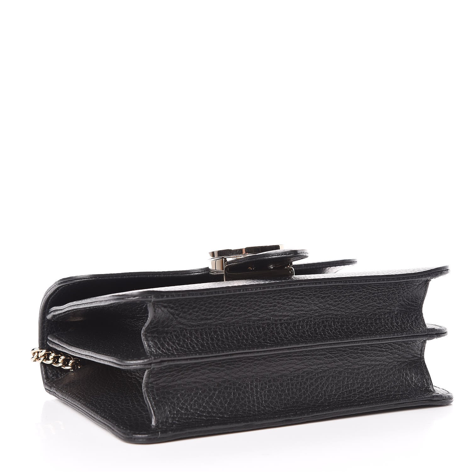 Gucci Dollar Calfskin Small Interlocking G Shoulder Bag Black 4 of 10