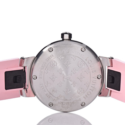 Louis Vuitton Stainless Steel Rubber 28mm Tambour Murakami Quartz Watch 5 of 8