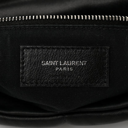 Saint Laurent Lambskin Quilted Medium Loulou Puffer Monogram Chain Satchel Black 6 of 10
