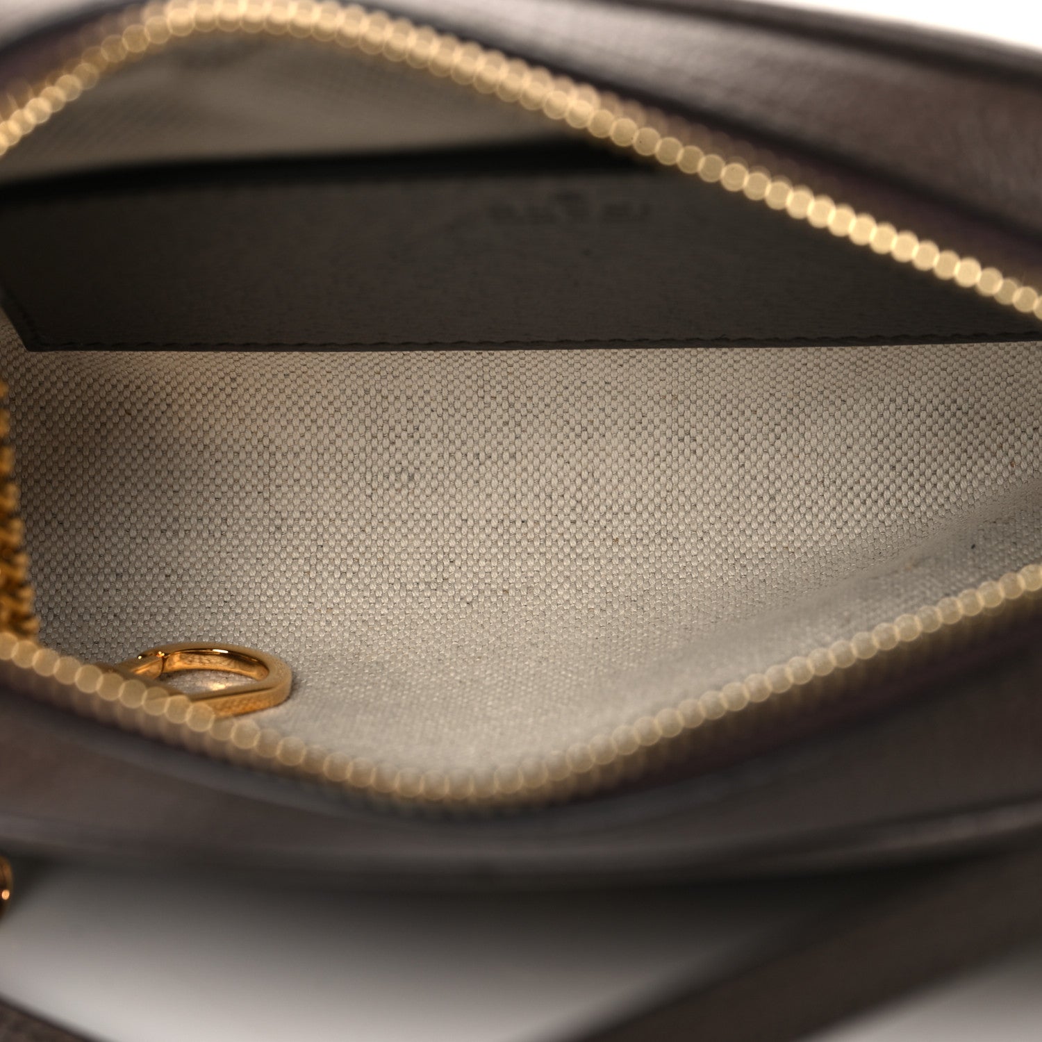 Gucci Denim Monogram Textured Dollar Calfskin Super Mini Ophidia Shoulder Bag Beige Ebony New Acero 5 of 10