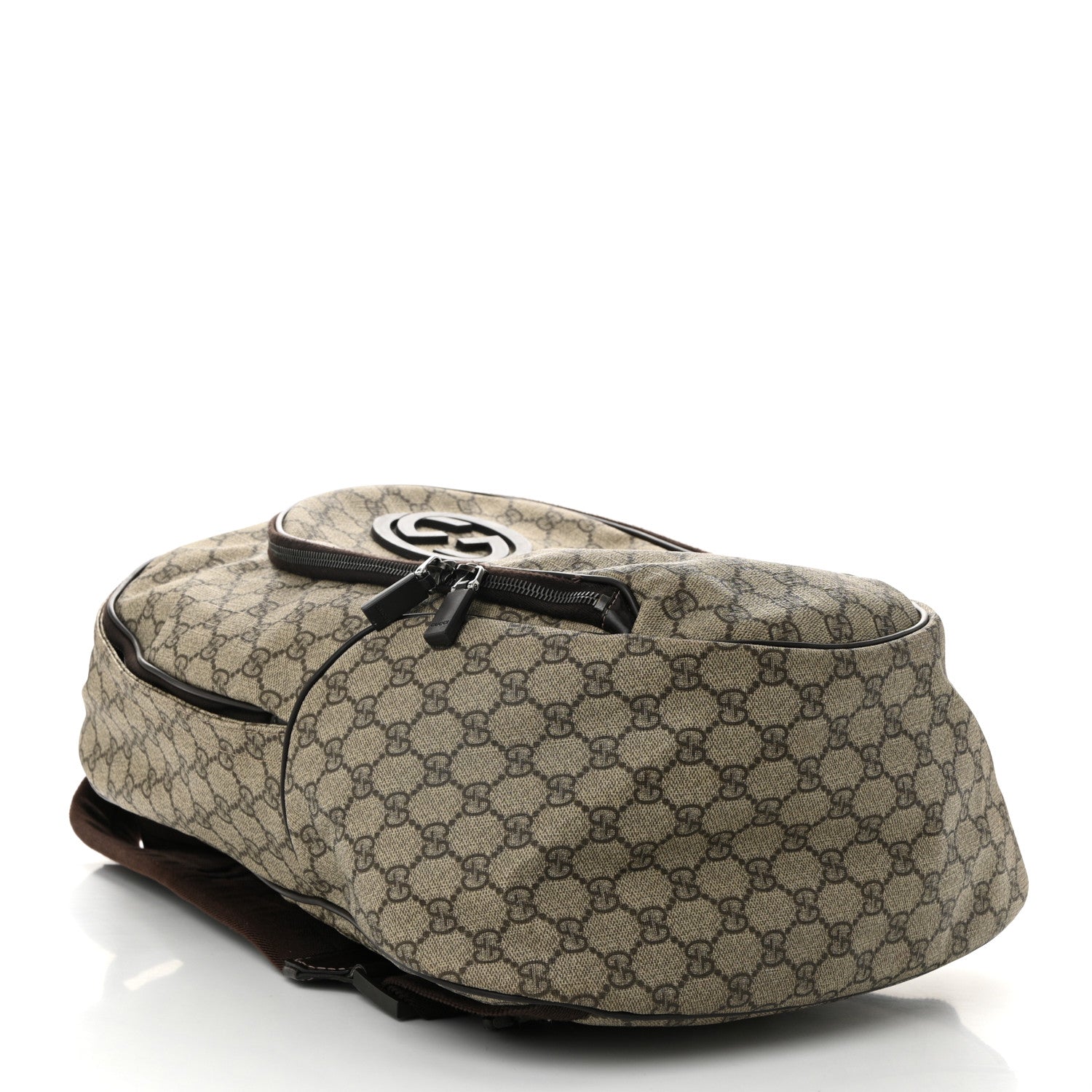 Gucci GG Plus Monogram Interlocking G Medium Backpack Dark Brown 4 of 12