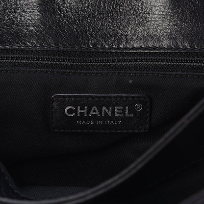 Chanel Glazed Calfskin Quilted Large Lady Pearly Flap Black 6 of 11