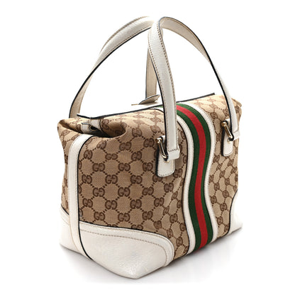 Gucci Monogram Web Treasure Boston Tote Off White 3 of 10