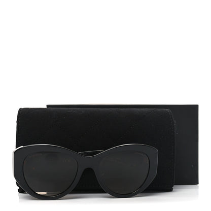 Chanel Acetate Butterfly Large CC Sunglasses 5492-A Black 7 of 7