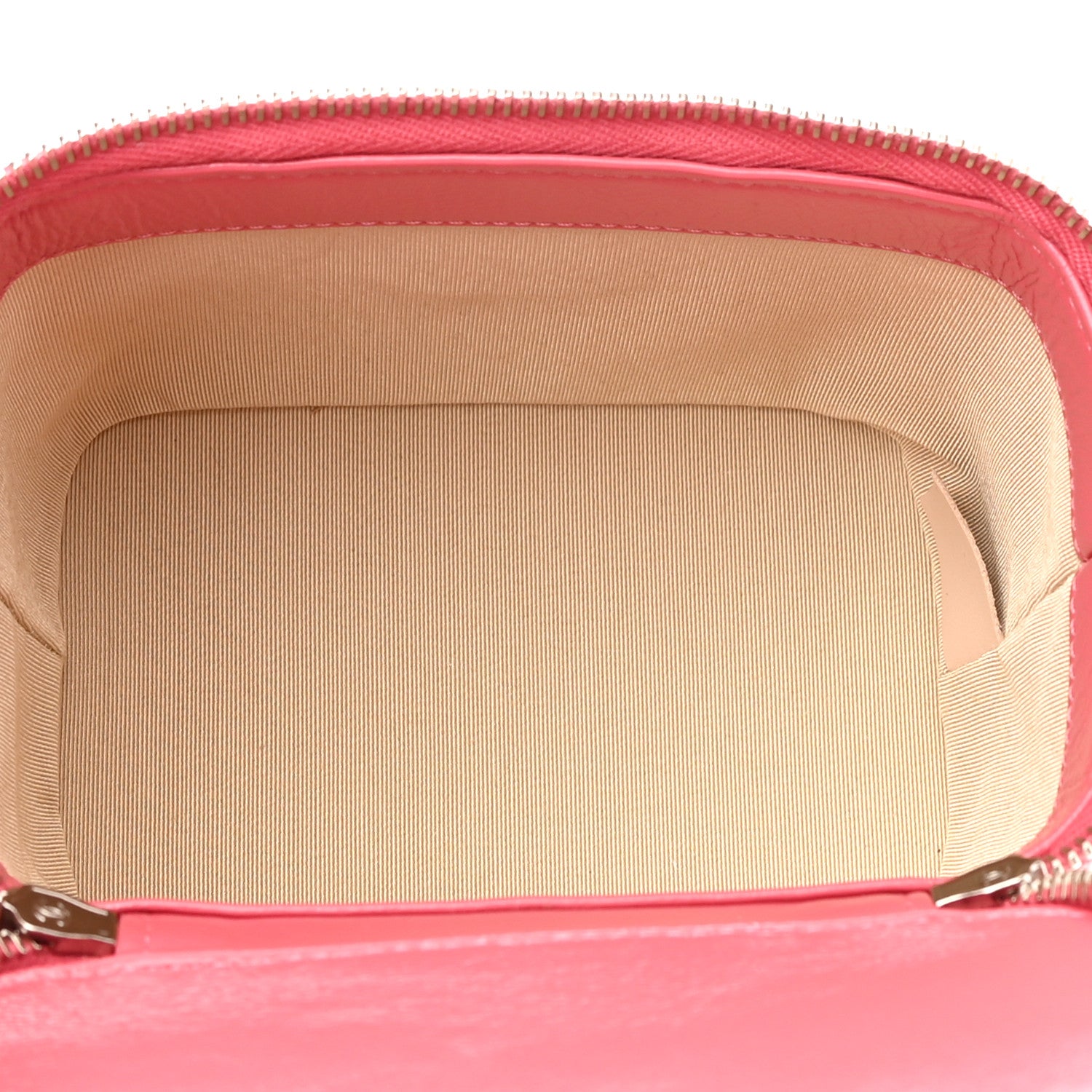 Chanel Calfskin Raffia Small Take Away Vanity Case Bag Pink Beige 5 of 11