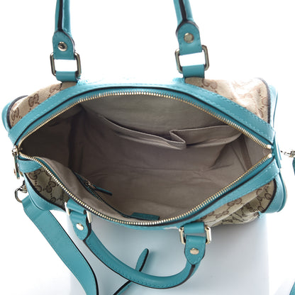 Gucci Monogram Vintage Web Medium Boston Teal 7 of 10