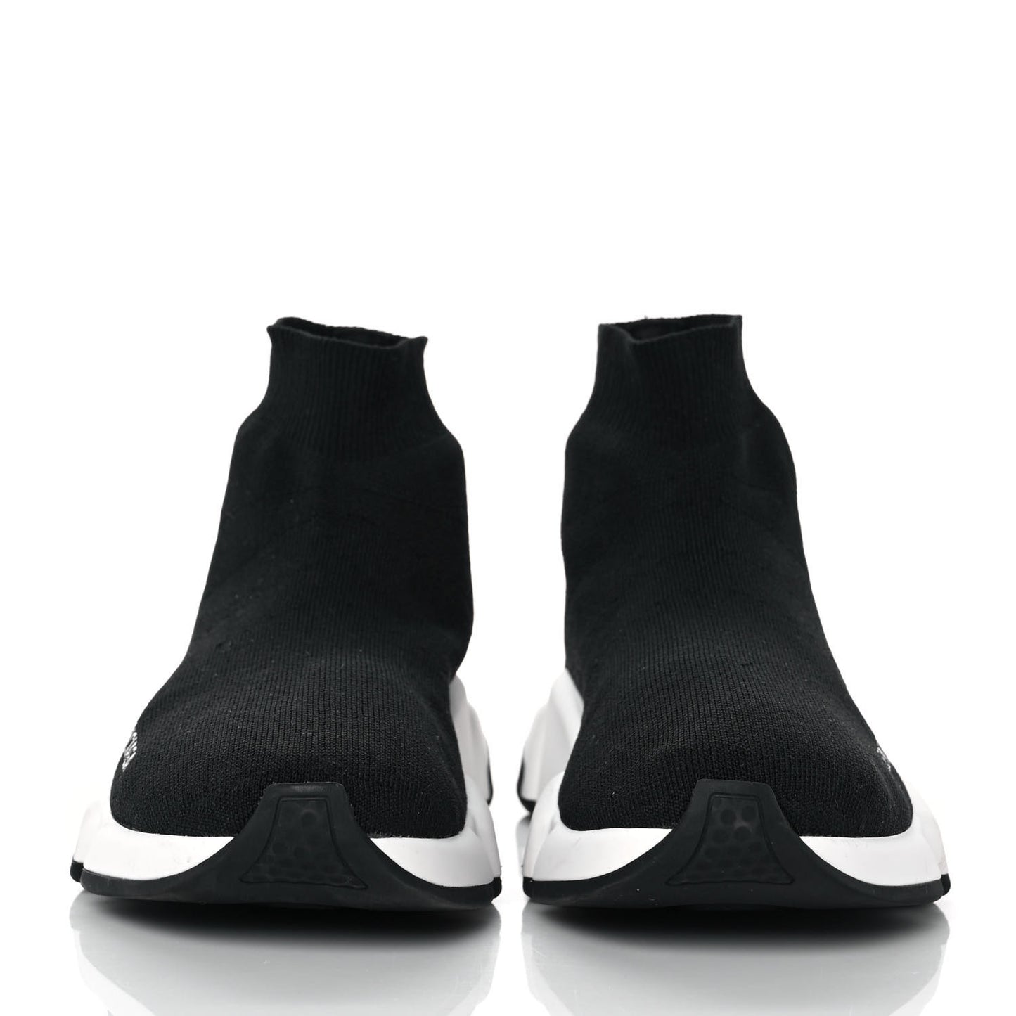 Neoprene Knit Womens Speed Sneakers 37 Black White