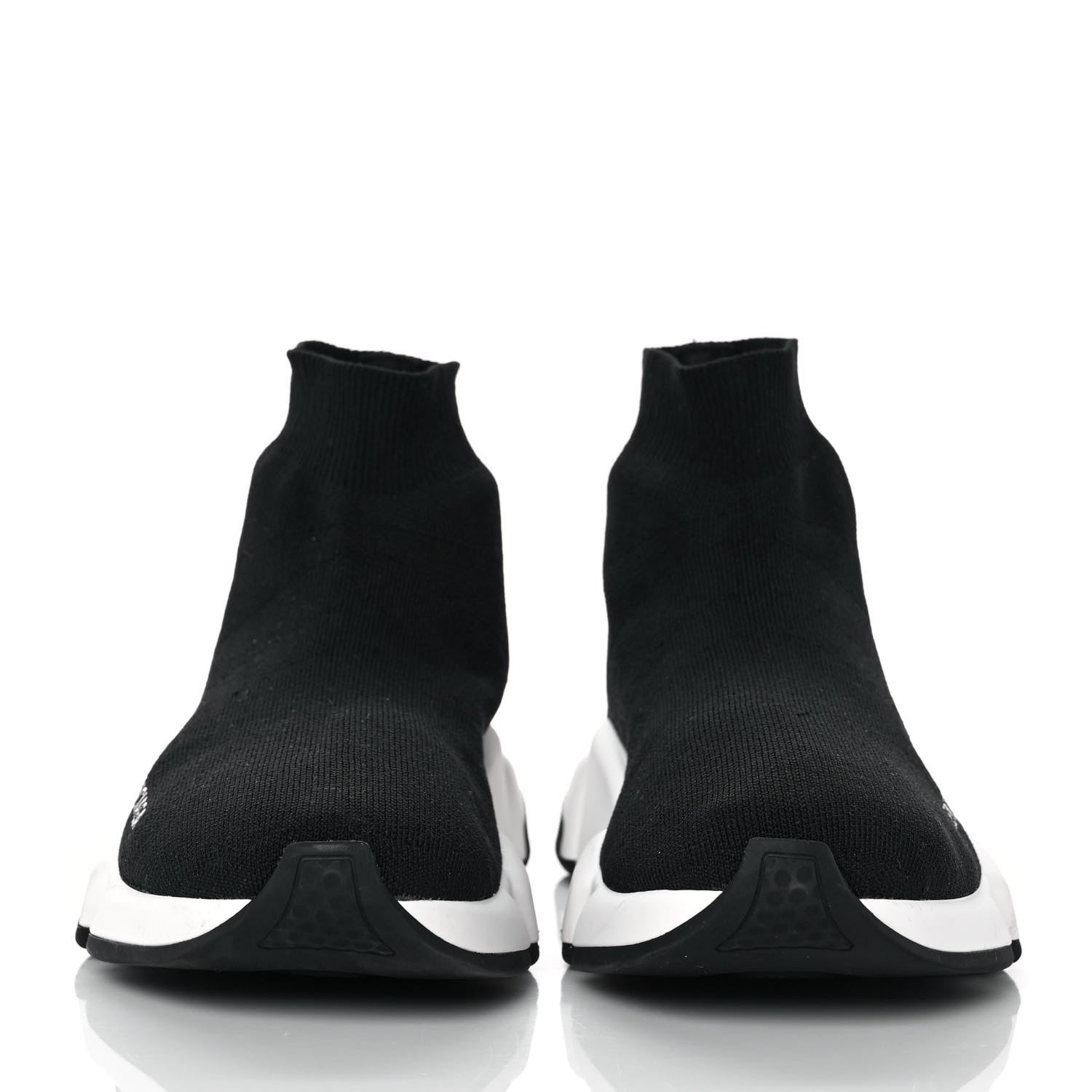 Balenciaga Neoprene Knit Womens Speed Sneakers 37 Black White 2 of 8