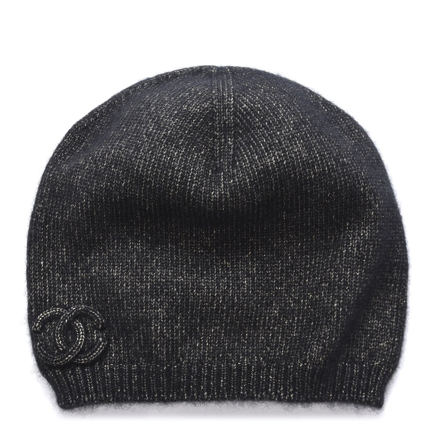 Cashmere Blend CC Beanie Hat Dark Grey