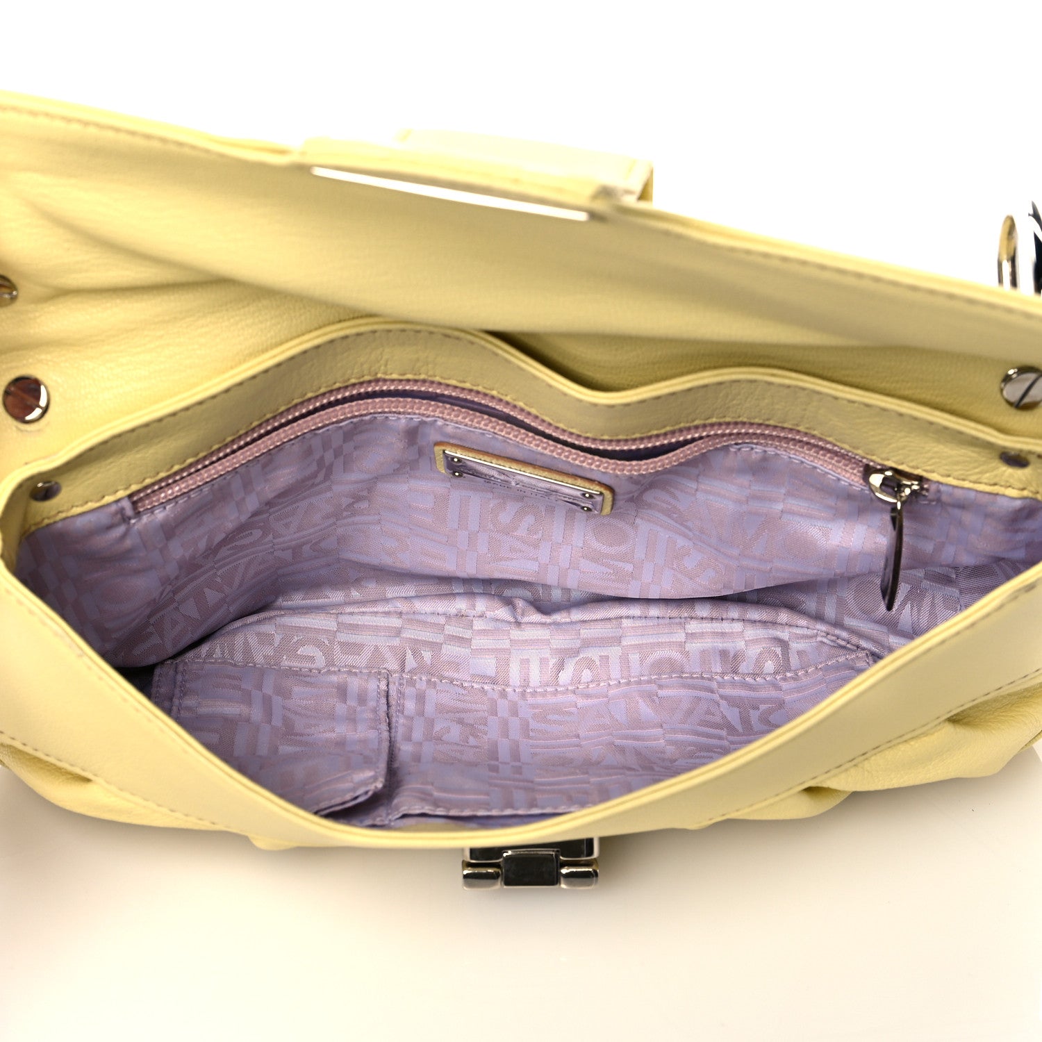 Salvatore Ferragamo Goatskin Gancini Shoulder Bag Citronella 4 of 9