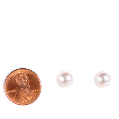 Mikimoto 18K White Gold Akoya Cultured Pearl 8mm Strand Necklace and Earring Set 6 of 6