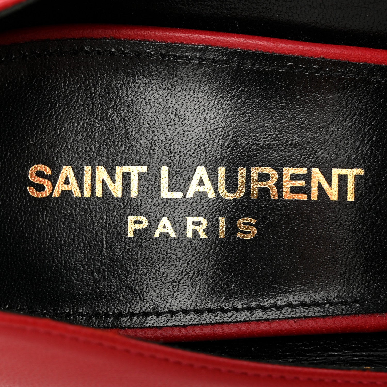 Saint Laurent Nappa Studded Palace 105 Open Toe Pumps 39 Rouge Eros 7 of 14