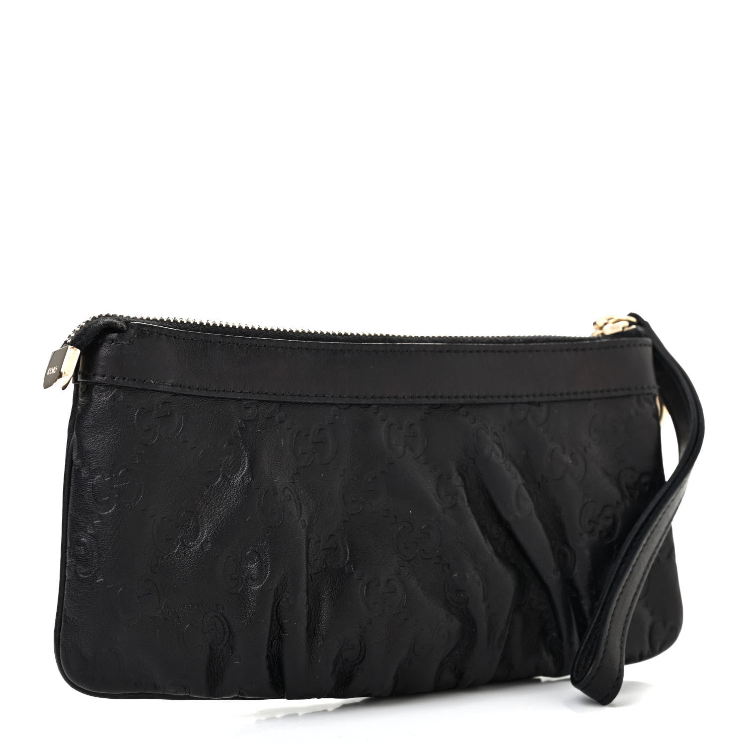 Gucci Guccissima Signature New Britt Wristlet Black 3 of 13