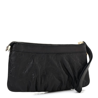 Gucci Guccissima Signature New Britt Wristlet Black 3 of 13