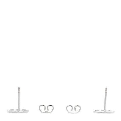 Gucci 18K White Gold Running G Stud Earrings 3 of 4