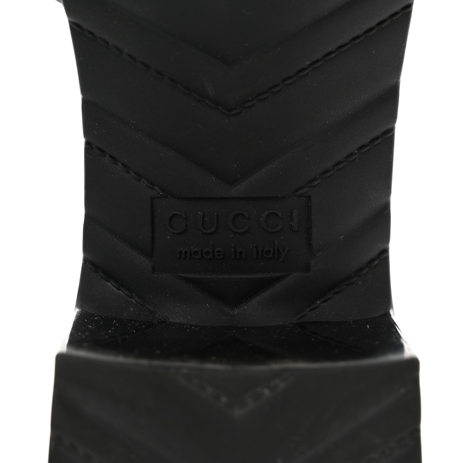 Gucci Rubber Gucci Logo Womens Platform 20/60mm Slide Sandals 37 Black 6 of 9