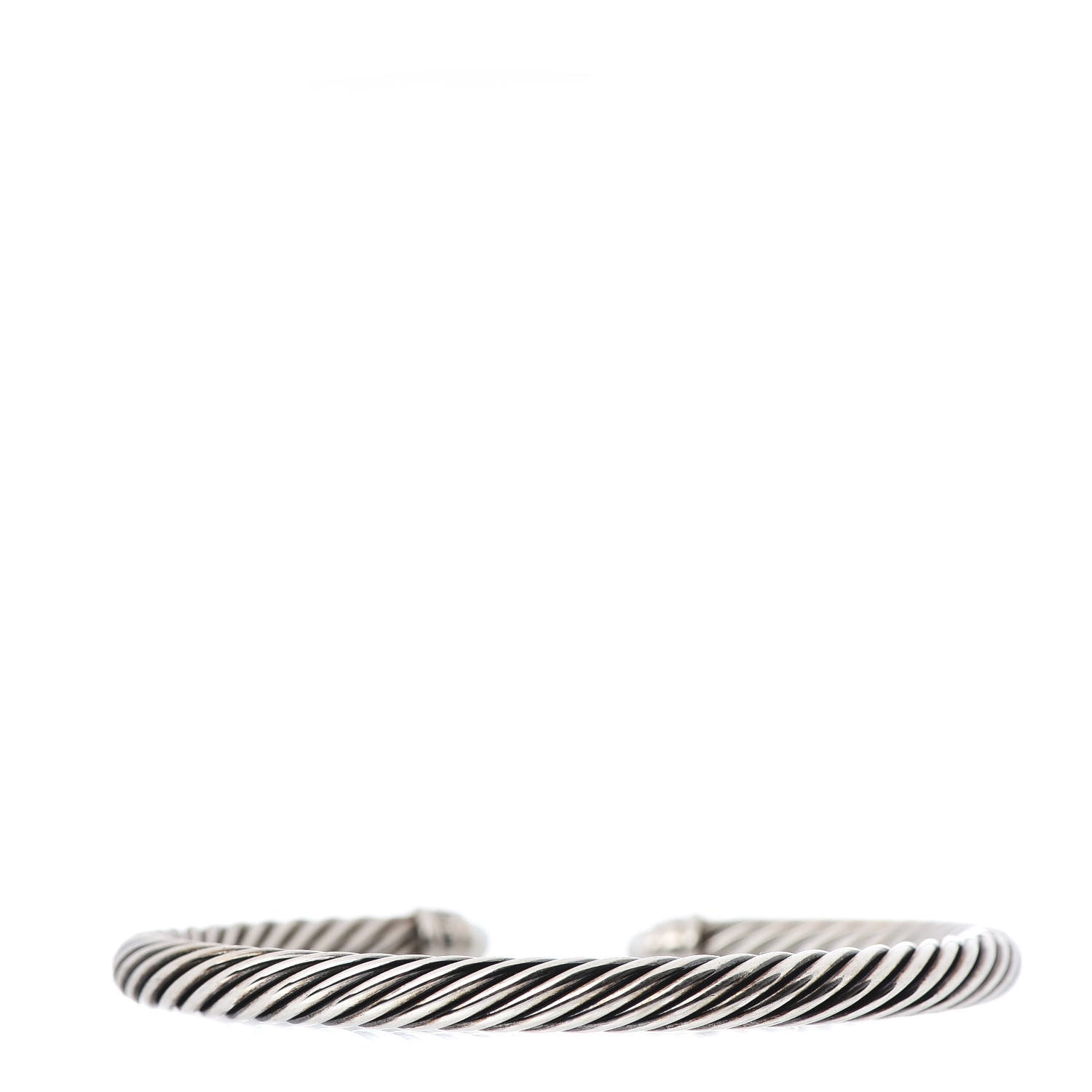 David Yurman Sterling Silver Diamond Pearl 5mm Cable Classics Bracelet 3 of 4