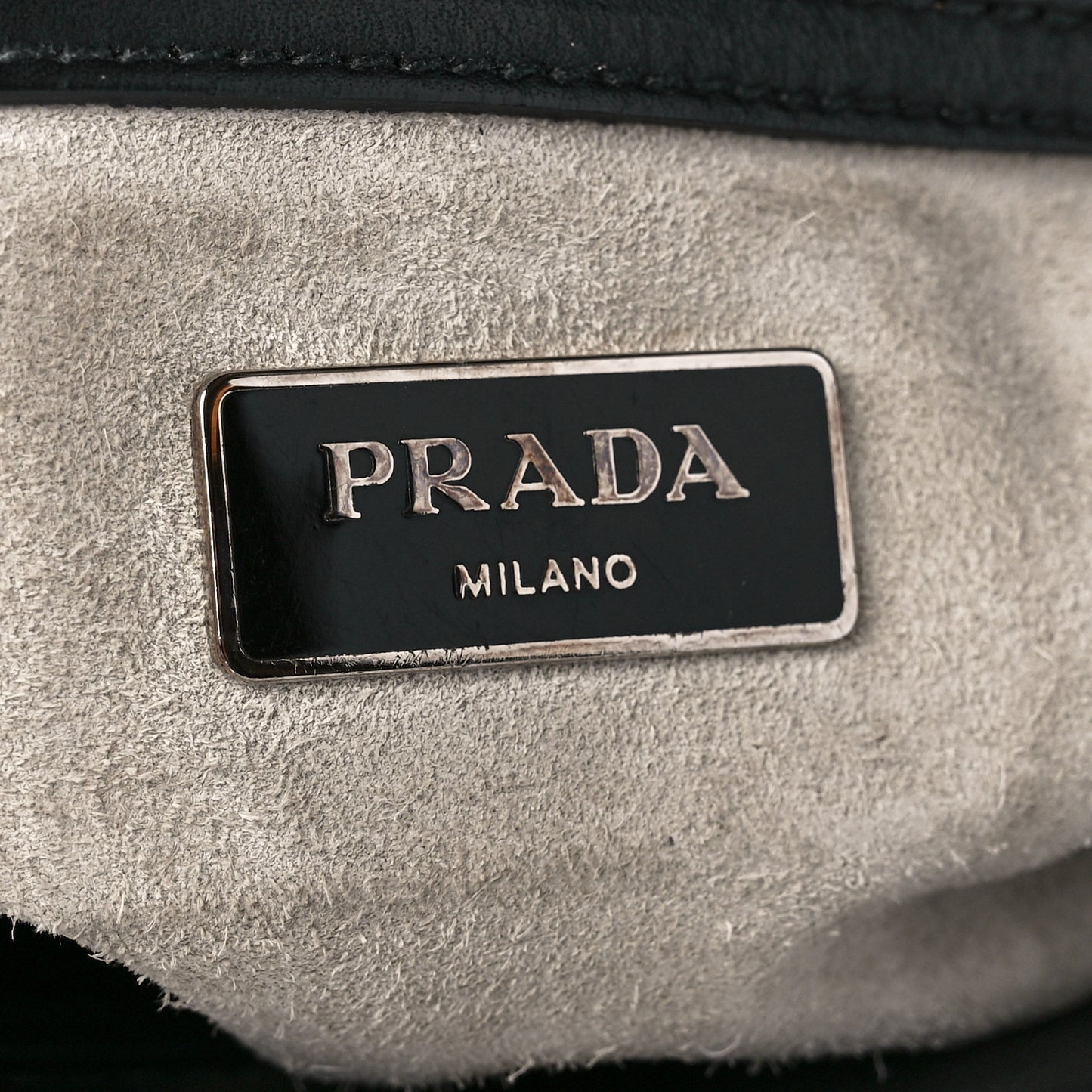 City Calf Mini Hand Stitched Galleria Double Zip Tote Black