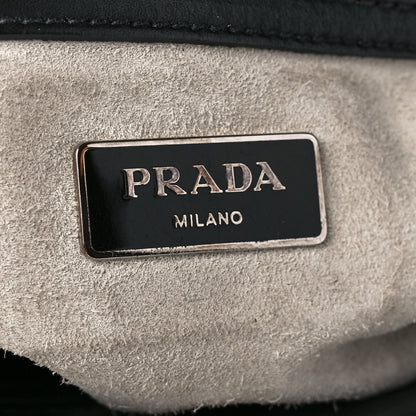 Prada City Calf Mini Hand Stitched Galleria Double Zip Tote Black 6 of 11