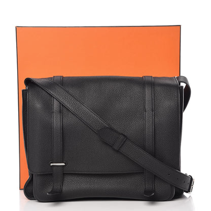 Hermes Taurillon Clemence Steve Messenger 37 Black 11 of 11