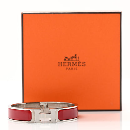 Hermes Enamel Narrow Clic Clac H Bracelet PM Rouge Vif 6 of 6