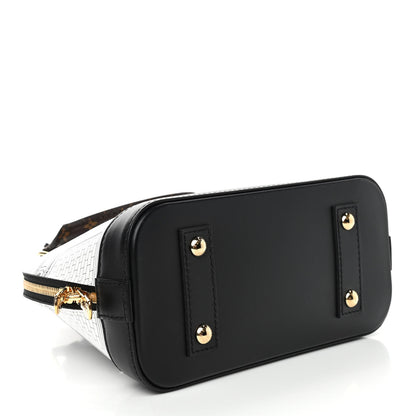 Louis Vuitton X FORNASETTI Calfskin Architettura Alma BB Black White 4 of 8